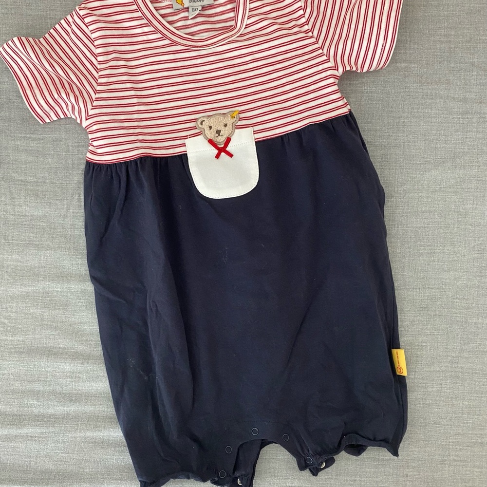NWOT Steiff Romper 9-12 mos Cotton German brand